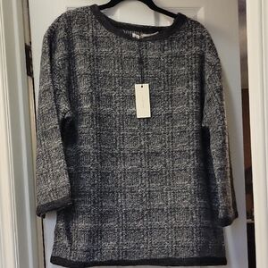 Elegant Black and Gray Women's Sweater